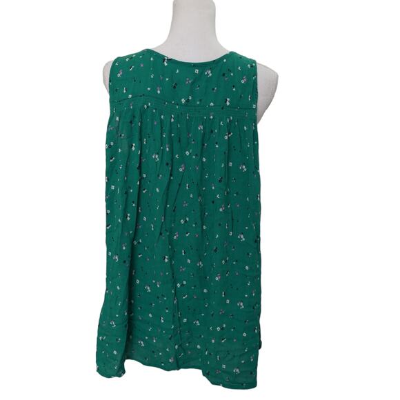 Isabel Maternity Teal‎ Floral Tank boho Size xl - Picture 3 of 6